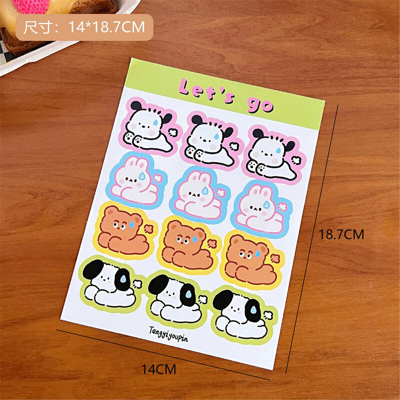 Sanrio New Pochacco Series Stickers Ins Style Handbook decorativo Stickers Seal Stickers Cute Expression Toy Stickers