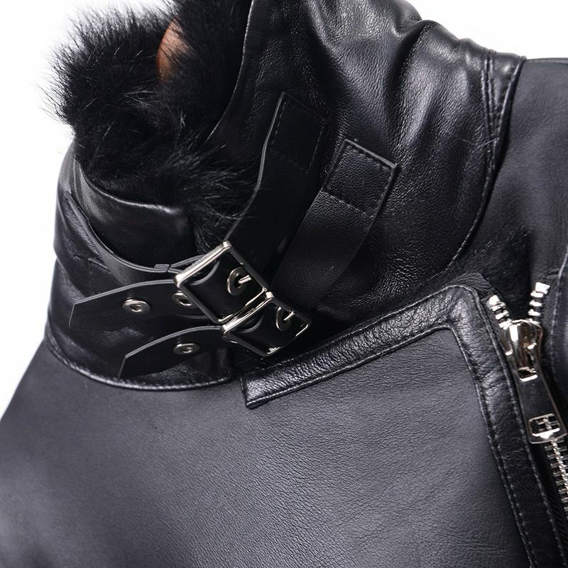 Женская одежда Новинка 2023 шерстяное пальто из натуральной кожи для молодых мотоциклистов женская зимняя одежда