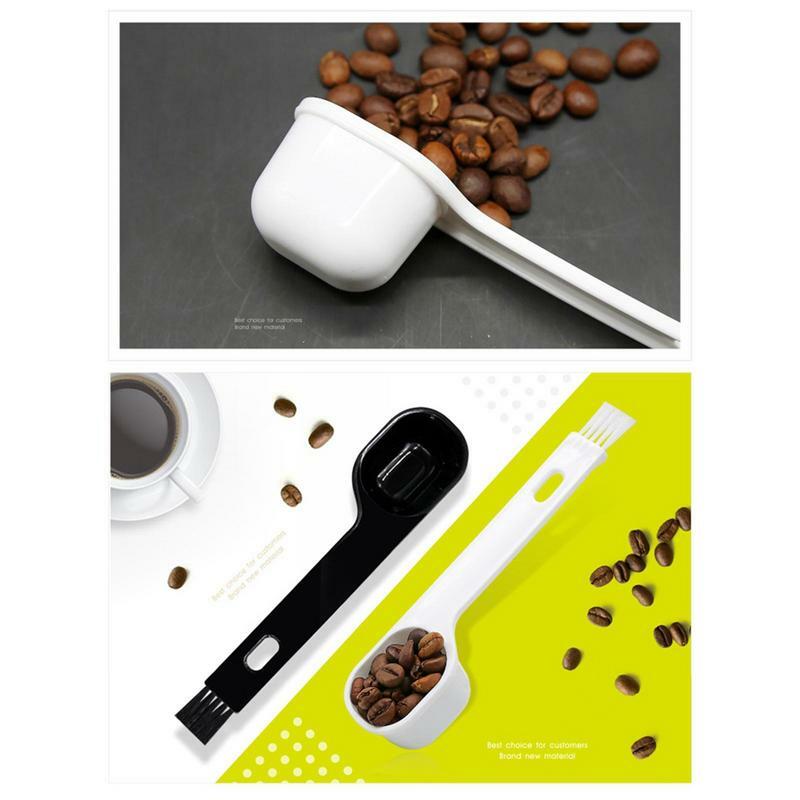 Cepillo de café y cuchara 2 en 1, herramienta de limpieza para máquina Espresso