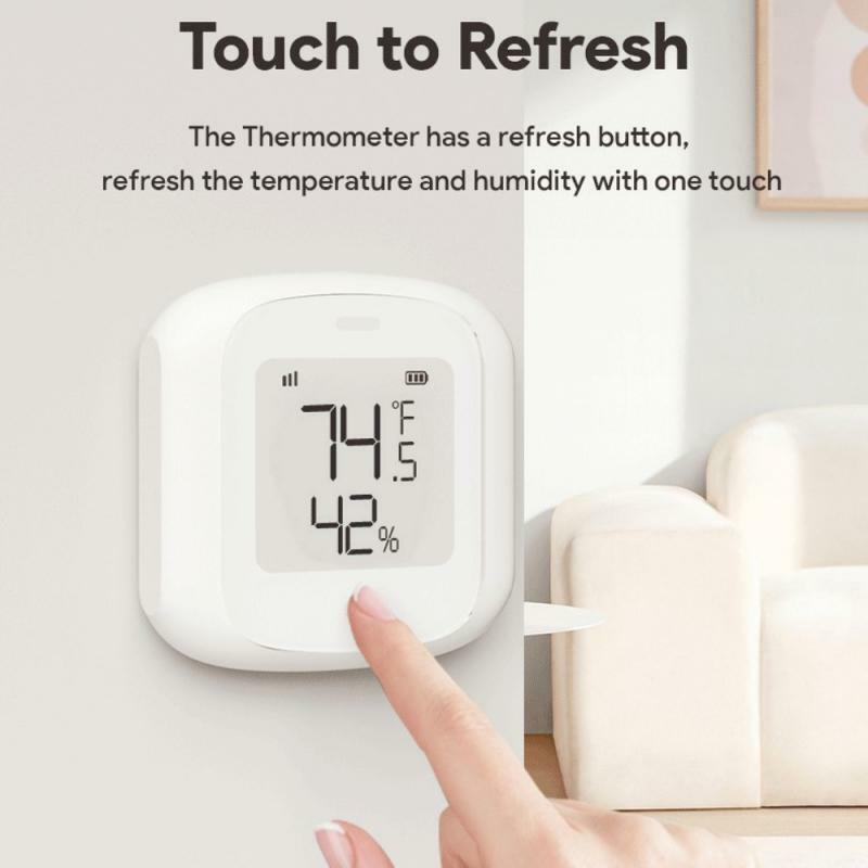 Tuya-接続された温度および湿度センサー,Wi-Fi,Zigbee,屋内用湿度計,LCDディスプレイ付き,Alexa,Google Homeと互換性あり