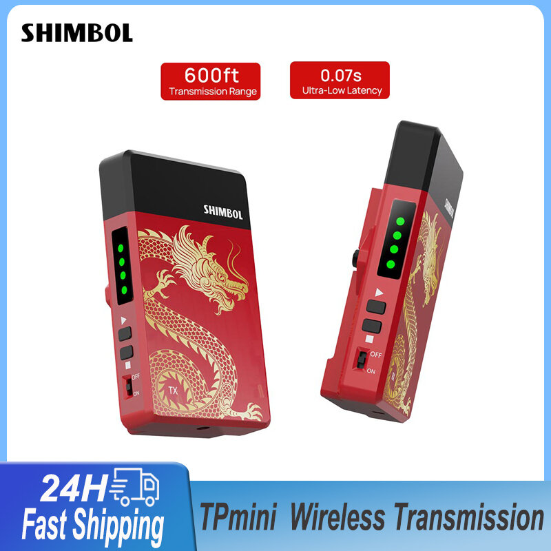 SHIMBOL TPMINI 휴대용 무선 오디오 변속기 시스템, 듀얼 HDMI 1080 p60 450ft 범위, 0.07s 낮은 대기 시간, 비디오 사진 촬영