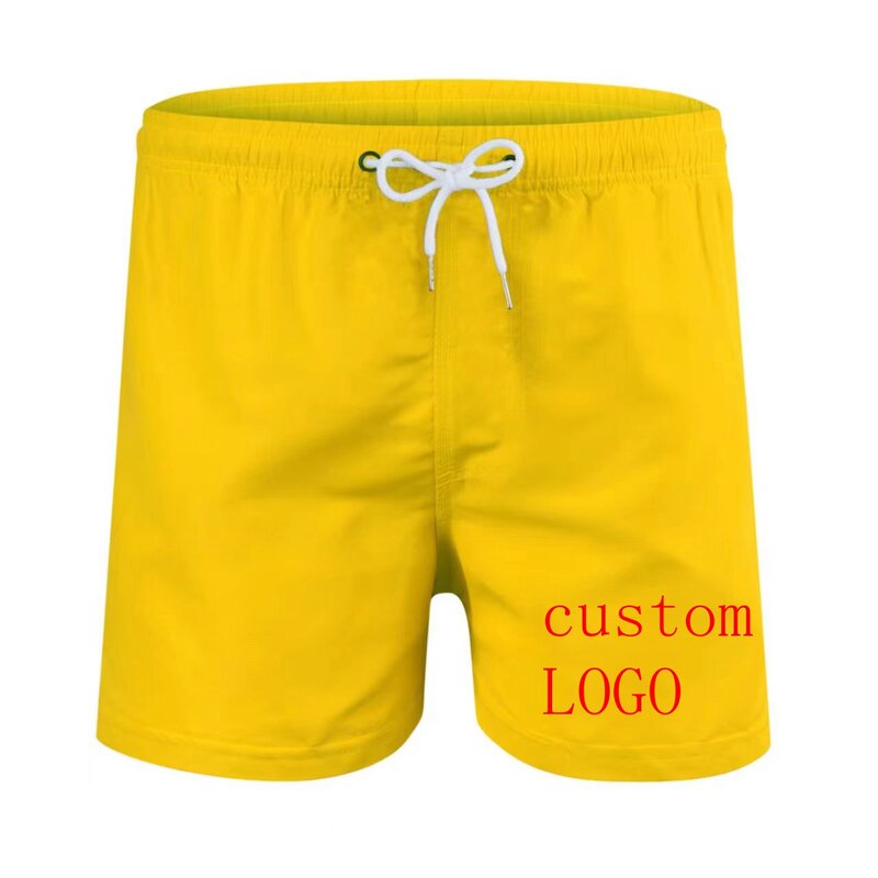 Shorts für Männer 2024 Sommer Herren Bade bekleidung Shorts Beach wear sexy Badehose benutzer definierte Logo Badeanzug atmungsaktive Strand kleidung