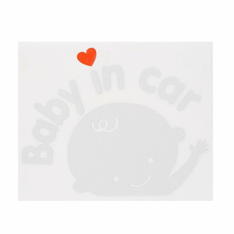 Kreatif 17*14 Cm Bayi Di Papan Bayi Di Dalam Mobil Stiker Mobil Reflektif Tahan Air Pada Kaca Belakang DIY Sendiri Dipersonalisasi