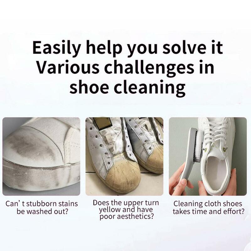 Crema limpiadora de zapatos blanca, limpiador multifuncional de pastosas, mantenimiento deportivo, limpieza de zapatos, 260g, limpia manchas, Q4S4