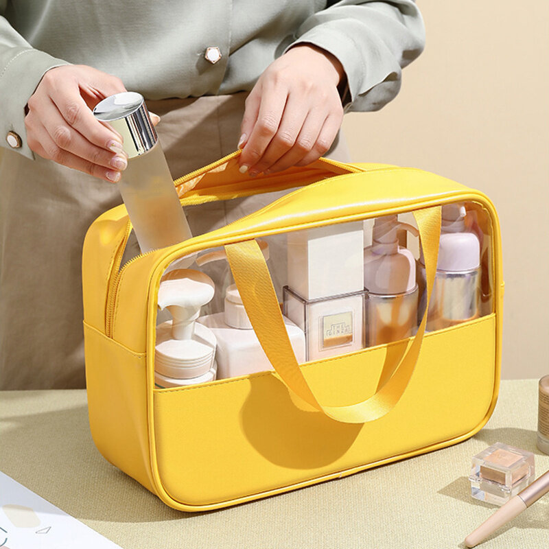 Tas penyimpanan kosmetik, kantong Makeup kapasitas besar tas mandi Organizer portabel tahan air casing cuci perjalanan