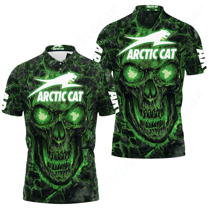 Arctic Cat T Shirt For Men Breathable Tee Unisex Clothing Harajuku Golf Wear Casual Short Sleeve Anime Polo Shirts And Blouses