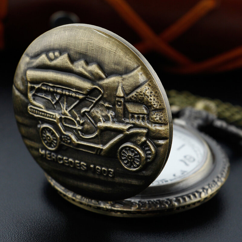 Luxury Automotive Brand Commemorative Gift Quartz Pocket Watch Gentleman Style Series Necklace Pendant Accessories Clock