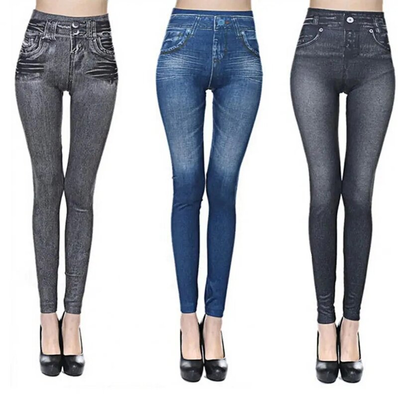 Популярные женские джинсы с высокой талией, приятные для кожи Брюки-карандаш