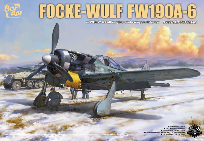 Bordo BF-003 1/35 Focke-Wulf FW190A-6 w/WGr.21 e motore completo e interno arma