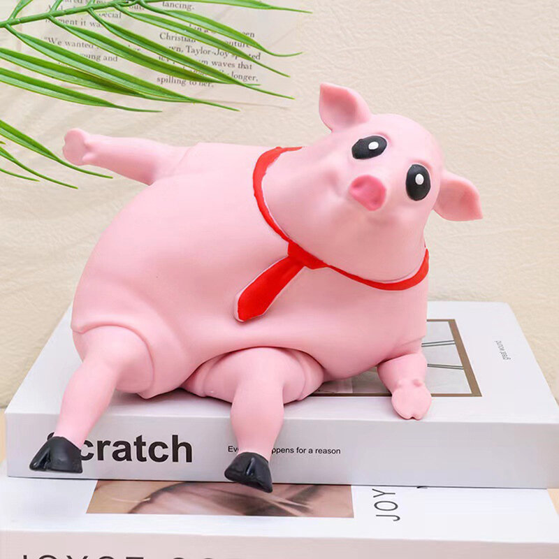 재미있는 돼지 감압 스퀴즈 장난감, 느린 리바운드 TPR 돼지 인형, 스트레스 해소 장난감, 유아용 재미있는 선물