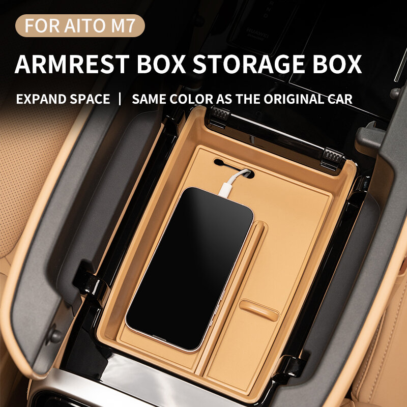 FOR SERES HUAWEI AITO M7 Centre Console Organiser Armrest Storage Box Tray Glove Box Interior Spare Parts Accessories