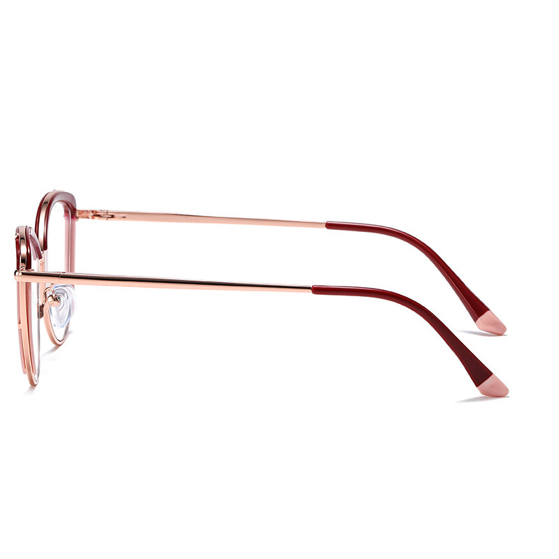Owalne fotochromowe okulary dla osób z krótkowzrocznością kobiety Red Black Tr90 Spring Leg komputerowe okulary z dioptriami 0 -0.5 -1.75 -2.25 -3.75 -4.0