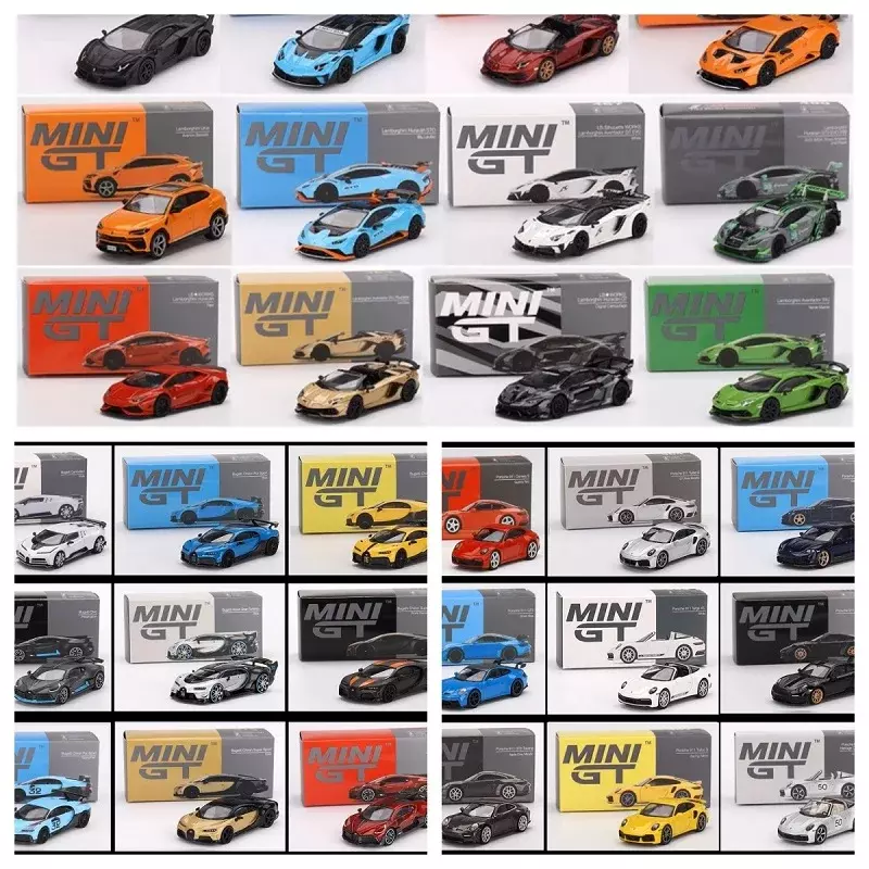 Mini GT Coupe Diecast carro modelo, Huracan GT3 EVO, #39, Elantra Pagani, Zonda F GT-R, S2000, 1:64 LB, 2022