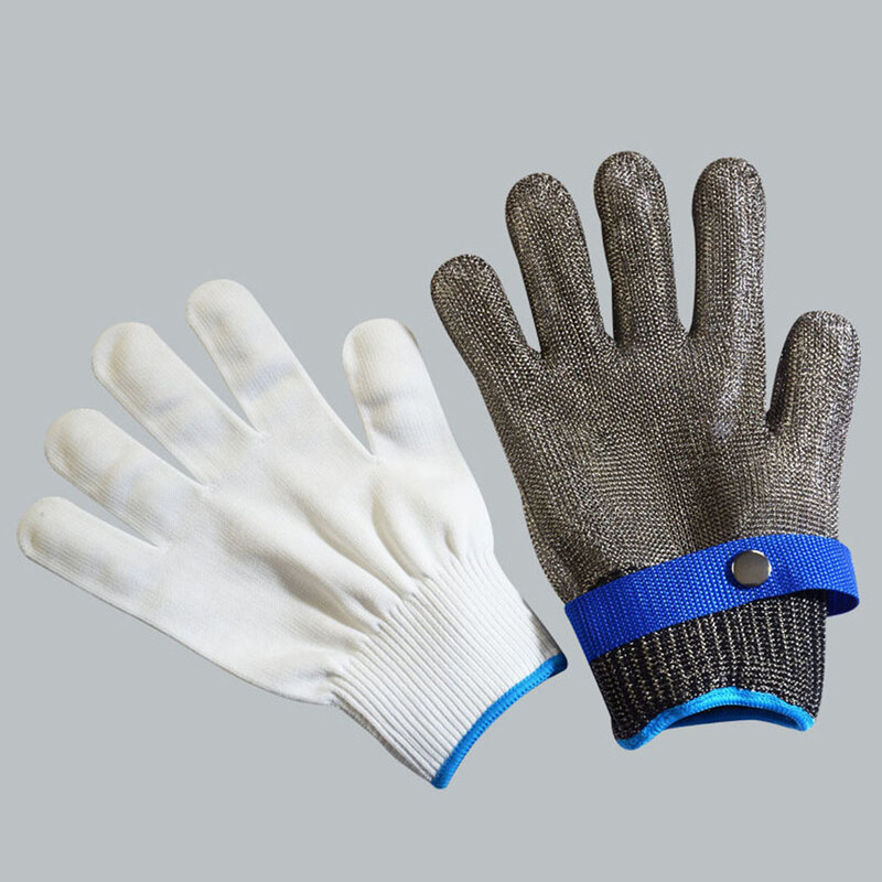 ステンレス鋼の手袋,耐切断,防カット,ヘッド保護,金属メッシュ,ブタン,ガーデニング用