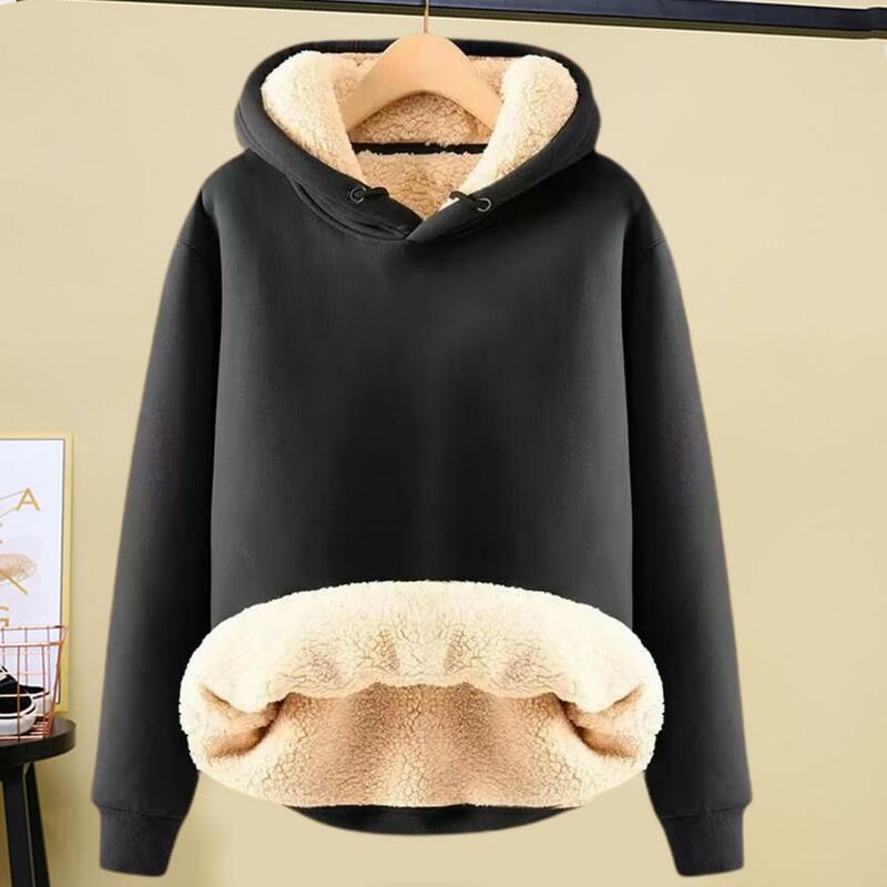 Толстый плюшевый флисовый мужской зимний свитшот с капюшоном свободный мягкий однотонный осенний теплый пуловер