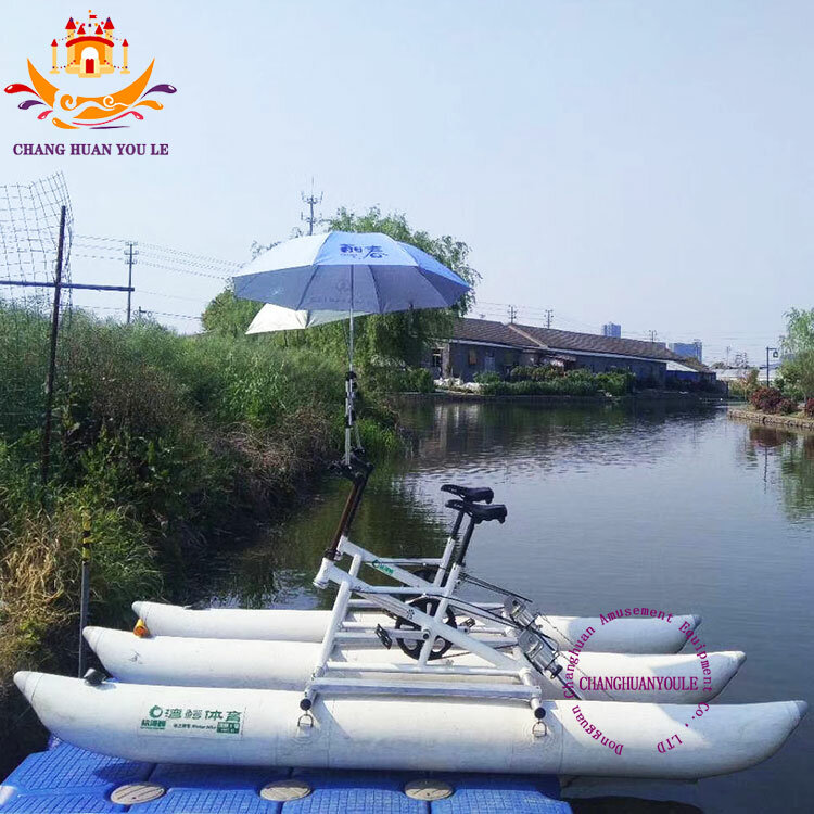 High Quality PVC0.9mm Inflatable 1 person Water Bike Swan Pedal Boat Person Jet Bike Flying Hydro Bikes Sale Parts Boat