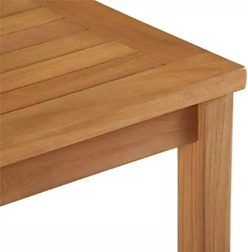 Teak Wood Patio Coffee Table in Natural  Center Table