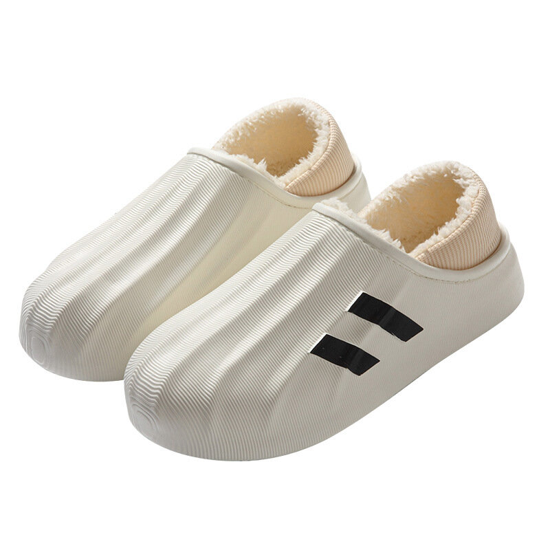 Pantofle męskie na zewnątrz wodoodporne ciepłe tenisówki damskie antypoślizgowe kryte pluszowe obuwie domowe grube buty na platformie nowe