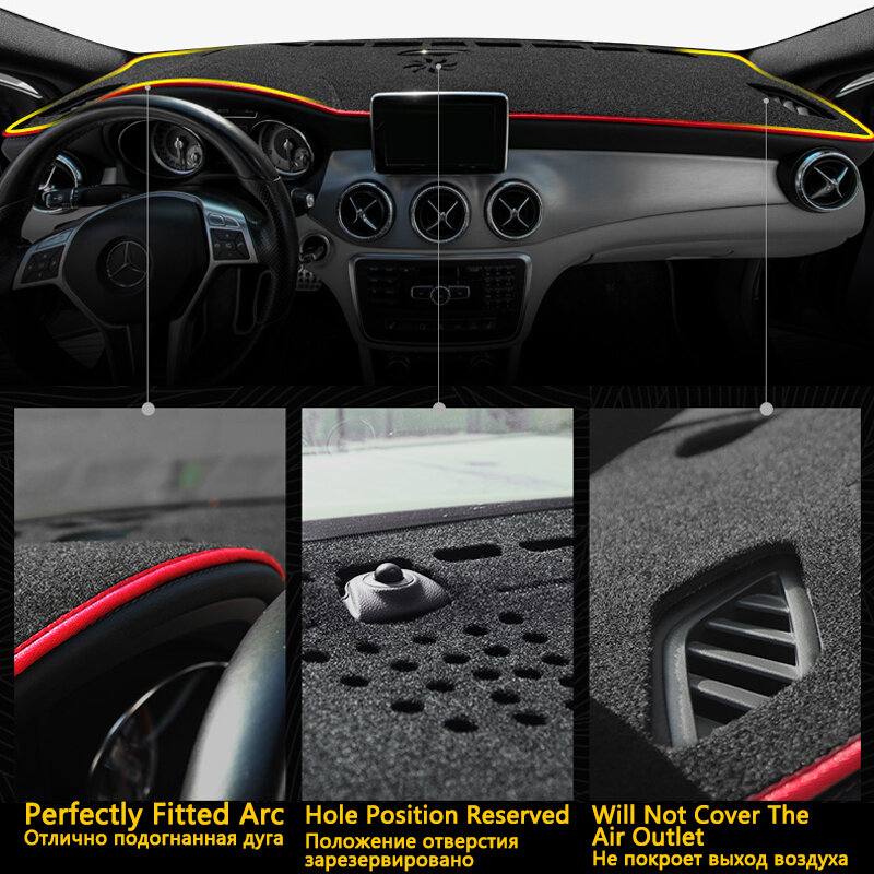 สำหรับ Ford Fiesta MK7 ST 2009 2010 2011 2012 2013 2014 2015 2016 Anti - Slip Mat Dashboard Pad Sunshade dashmat ป้องกันอุปกรณ์เสริม