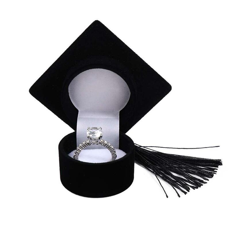 Packaging Small Graduation Gift Boxes Mini Ring Box Bachelor Cap  Ring Box Earrings Jewelry Storage Jewelry Display Case