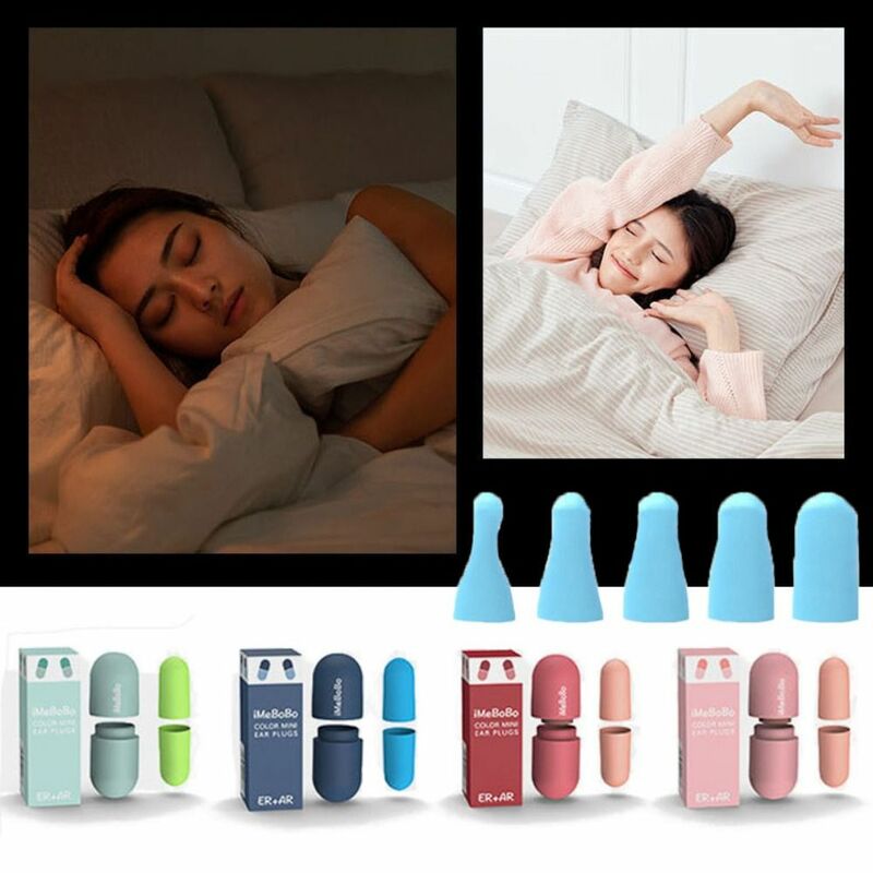 Cápsula Anti Ruído Tampões, Multicolor Soft Slow Rebound Esponja, Protetor Auditivo, Unisex Portátil Viagem Sleeping Ear Plug