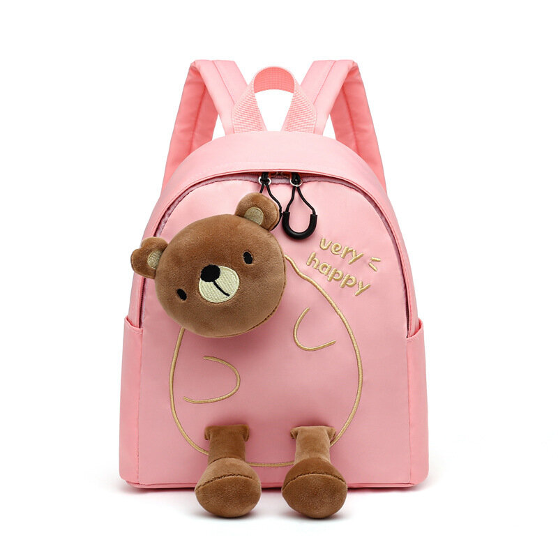 Kindergarten schul, kleines mädchen, kinder rucksack, kleine klasse, trendy, licht, wirbelsäule schutz, ultra-licht rucksack