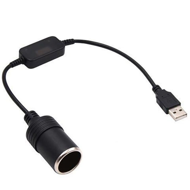 Cable USB para coche, mechero de 5V a 12V, enchufe hembra para encendedor de coche, apto para grabadora de conducción, perro electrónico