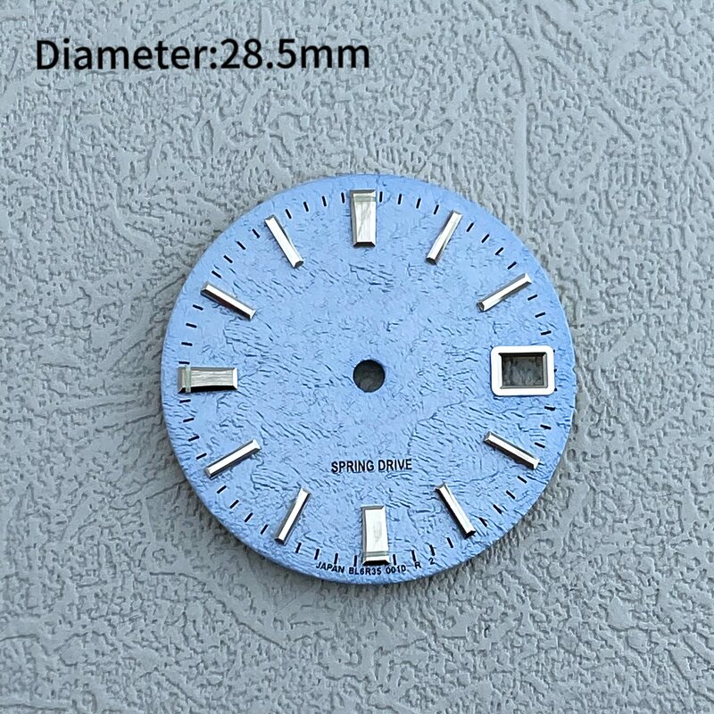 28.5mm dial GS rockowy wzór odpowiedni dla NH35/NH36 akcesoria do personalizacji tarczy mechanizm automatyczny z logo akcesoria do zegarków