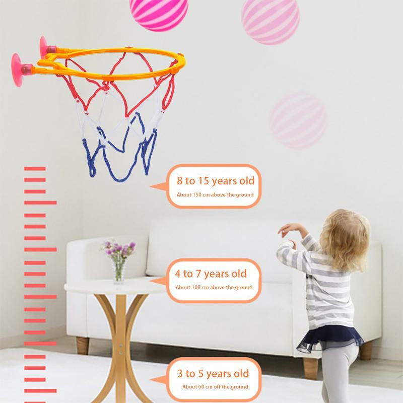 Mir de basket-ball de bain pour enfants, panier de basket-ball de baignoire, ensemble de jeu IkSet inclus 2 aspiration Ik1