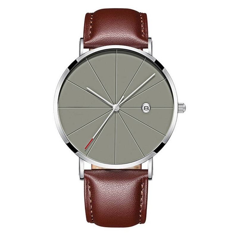 2023 модные минималистичные часы, водонепроницаемые Круглые Наручные часы с кожаным ремешком, простые повседневные наручные часы, деловые часы с циферблатом
