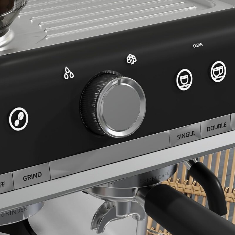 Máquina de café expresso premium com espuma de leite, Kit Barista, perfeita para Cappuccino, tanque de água 2.8L, 1450W, 20 Bar