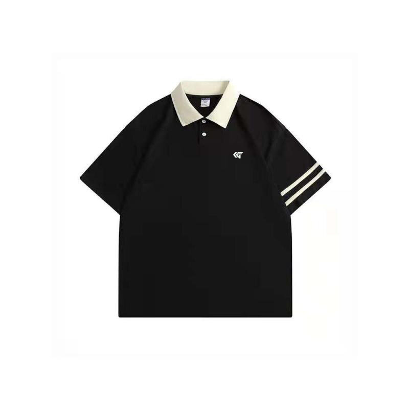 T-shirt de golf tout coton à manches courtes pour hommes et femmes, mode décontractée, vêtements de couple, grande taille, été, nouveau, 2024