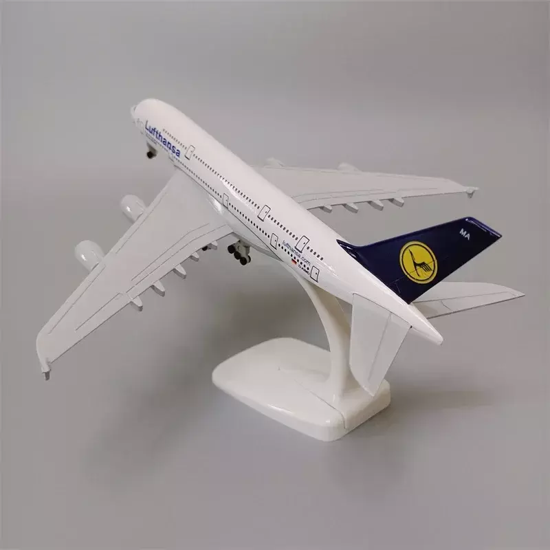 18*20 см, сплав металла, Германия, Air Lufthansa, аэробус 380 A380 авиакомпании, модель самолета, литые модели самолета, w колеса