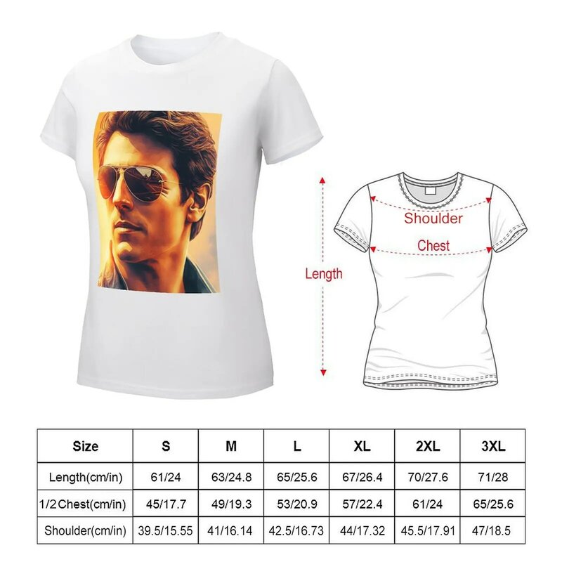 Tom Cruise T-shirt korean fashion Blouse summer tops t-shirts for Women loose fit