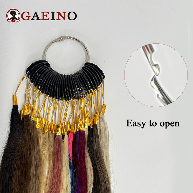 27 Stück Clolor Ring 100% remy Echthaar Farb karte für alle Arten von Haar verlängerungen als Probe für die Qualität des Haartest salons