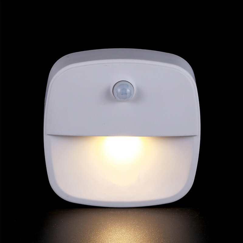 Motion Sensor Wireless LED Night Lights, alimentado por bateria, Kids Bedroom, parede, escada, armário, corredor, lâmpada de indução do corpo, 3pcs