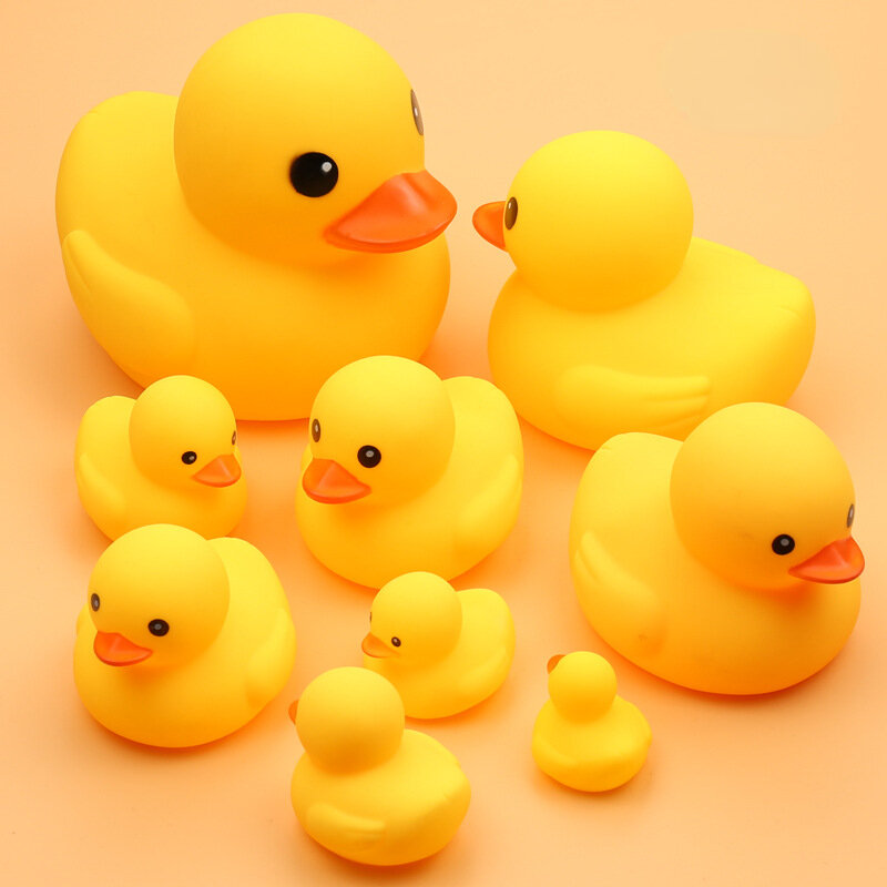 Cute Duck Baby Bath Toys, Squeeze Animal, Rubber Toy, BB Duck, Bathing, Water Toy, Race Squeaky, Amarelo, Presentes para Crianças