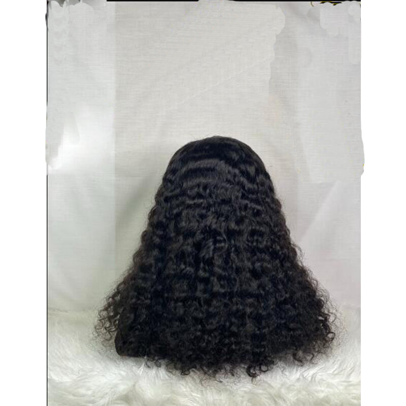 Morbido Glueless 26 "180% densità prepizzicato lungo crespo riccio nero parrucche anteriori in pizzo profondo per le donne capelli del bambino resistente al calore quotidiano