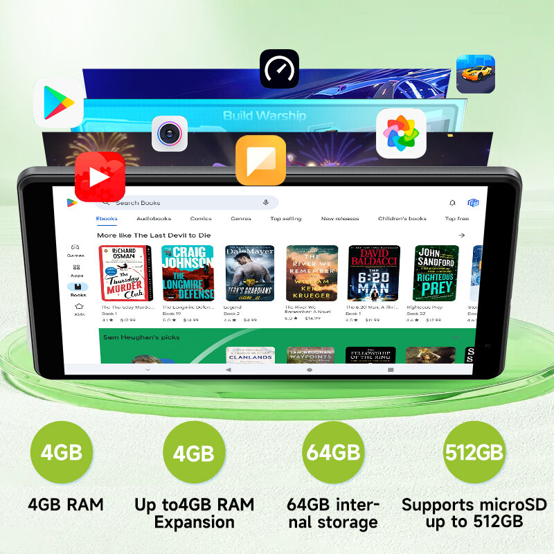 Alldocube-iPlay50 Mini Lite Tablet Versão iWawa, Android 13, 8 "Memória Virtual, 4GB + 4GB RAM + 64GB ROM, Educação Infantil
