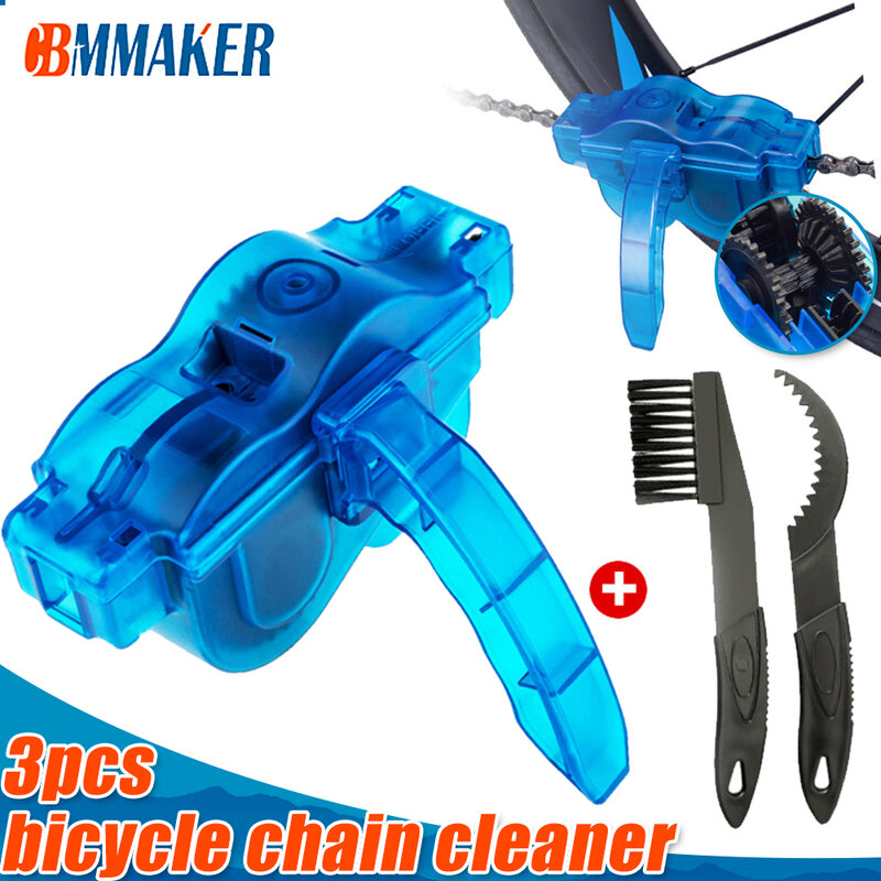 Pulizia della catena pulizia della bicicletta 3D Set di strumenti di lavaggio della spazzola della catena MTB protezione della bici olio catena della bici per accessori per biciclette da montagna