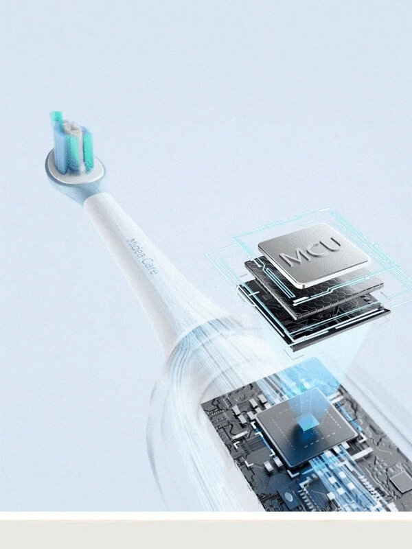فرشاة أسنان كهربائية ذكية مقاومة للماء ، قابلة لإعادة الشحن USB ، شعيرات ناعمة ، زوجين
