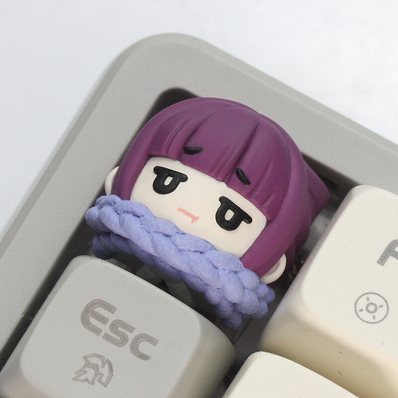 Frieren: Beyond's End Keycap topi Keyboard Resin Keycap Anime asli untuk hadiah Aksesori Keyboard mekanik