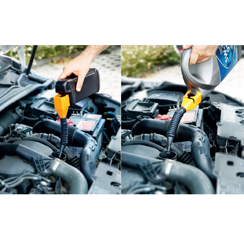 자동차 오토바이 급유 가솔린 깔때기 플라스틱 급유 가솔린 엔진 오일 깔때기 필터, 유체 교환 충전 전송 도구