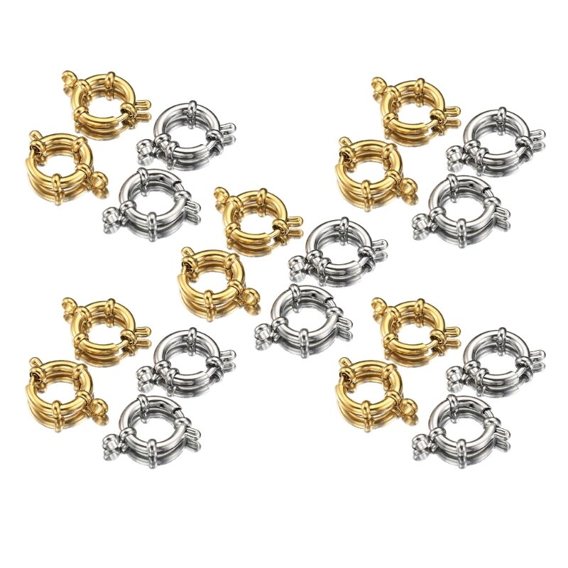 95AB 10 peças fechos corrente chiques para joias artesanais, fixadores corrente seguros elegantes
