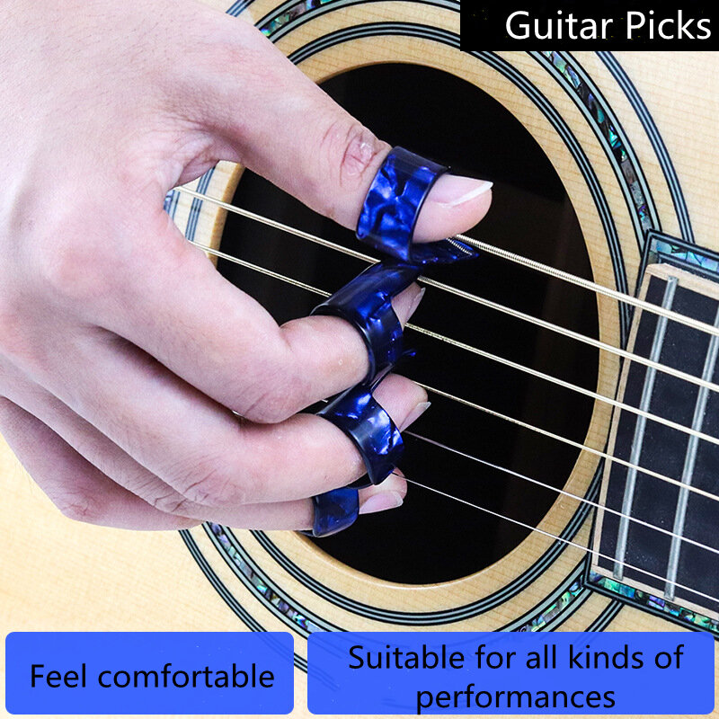 4 قطعة/المجموعة 1 الإبهام 3 أصابع الغيتار يختار سيليكون فنجر حامي غطاء الاصبع يختار للمبتدئين الغيتار اكسسوارات