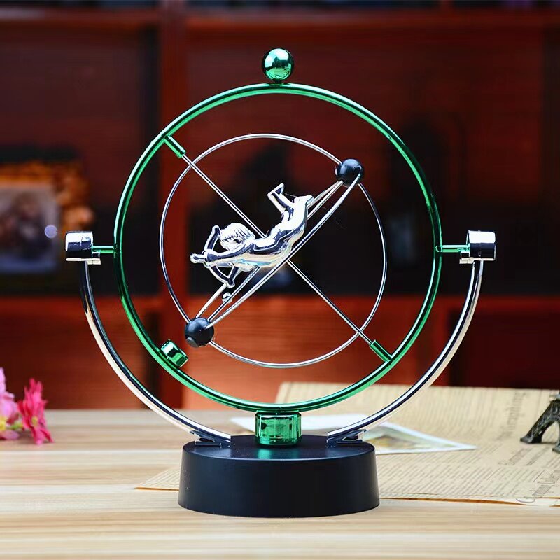 Bola de pêndulo de Newton bola de equilíbrio bola giratória máquina de movimento perpétuo física ciência pêndulo brinquedo física copo de artesanato decoração de casa