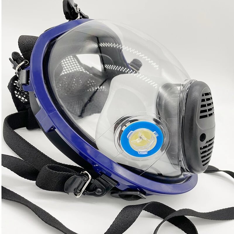 Masker Kimia 6800 Masker Gas Tahan Debu Respirator Cat Pestisida Semprot Silikon Wajah Penuh Filter Laboratorium Aksesoris Las