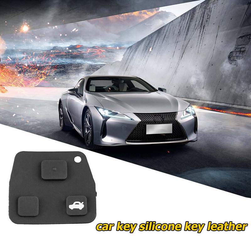 Черный 3-кнопочный пульт дистанционного управления, брелок для ключей, запасная резиновая подкладка для Toyota, резиновые черные Аксессуары для автомобилей
