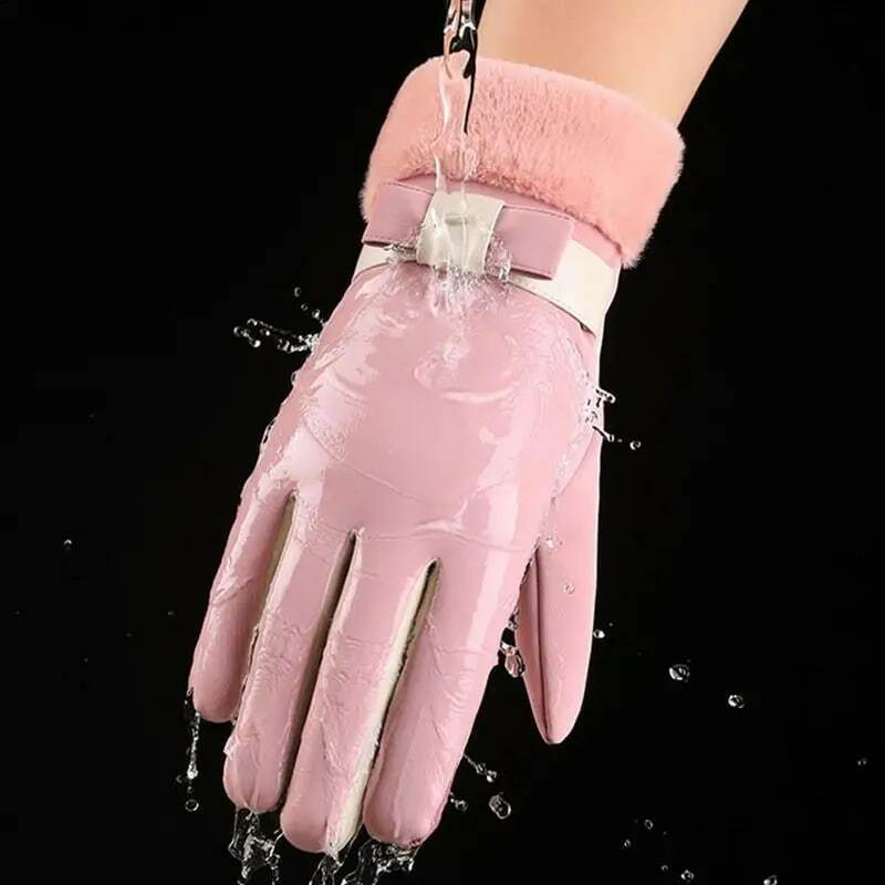 Женские перчатки с закрытыми пальцами, теплые ветрозащитные перчатки с закрытыми пальцами для сенсорного экрана, теплые перчатки с защитой от холода для спорта на открытом воздухе, велоспорта