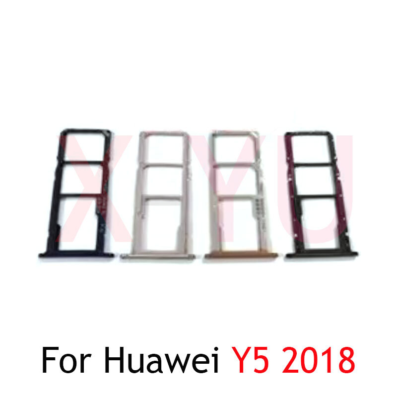 10ชิ้นสำหรับ Huawei Y5 Prime 2018 / Y5 2019 / Y5 Neo ถาดใส่ซิมการ์ดอะไหล่อะแดปเตอร์